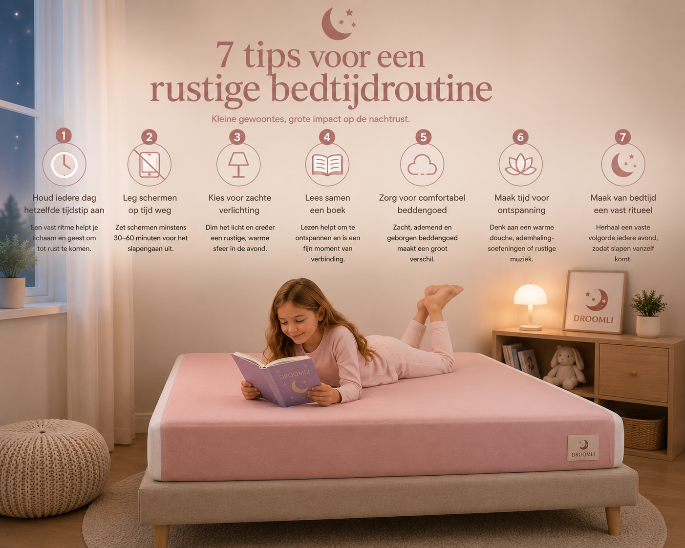 7 tips voor een rustige bedtijdroutine