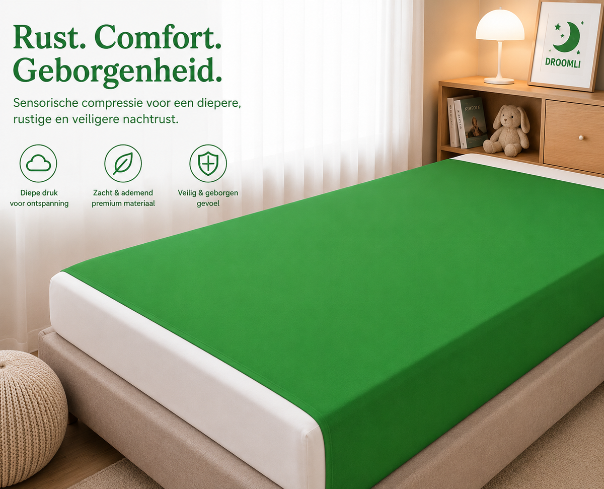 Droomli® Sensorisch Compressielaken (Groen)