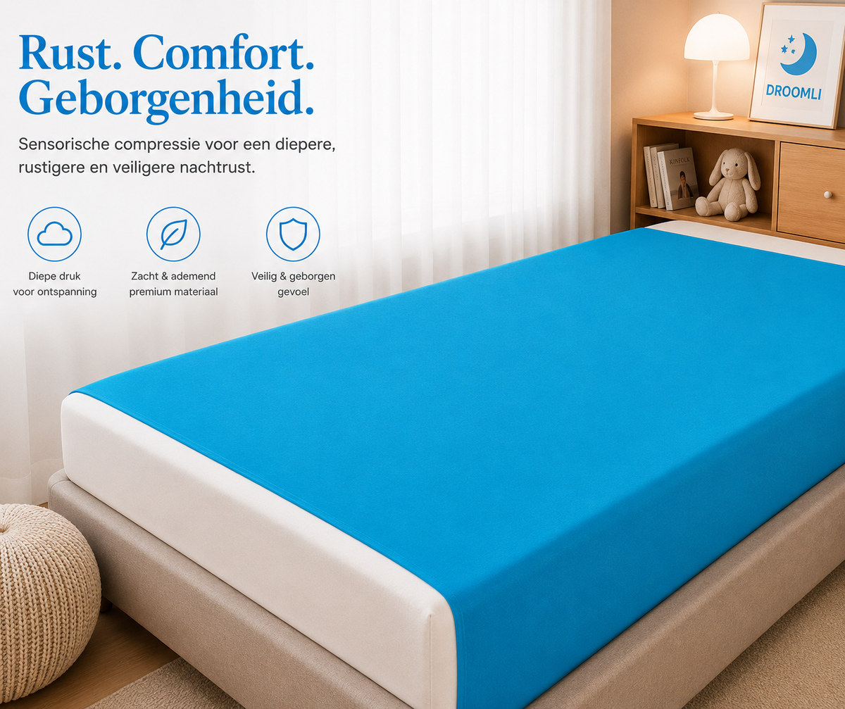 Droomli® Sensorisch Compressielaken (Hemelsblauw)