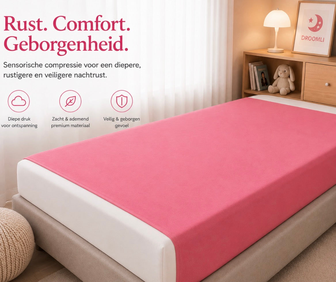 Droomli® Sensorisch Compressielaken (Roze)