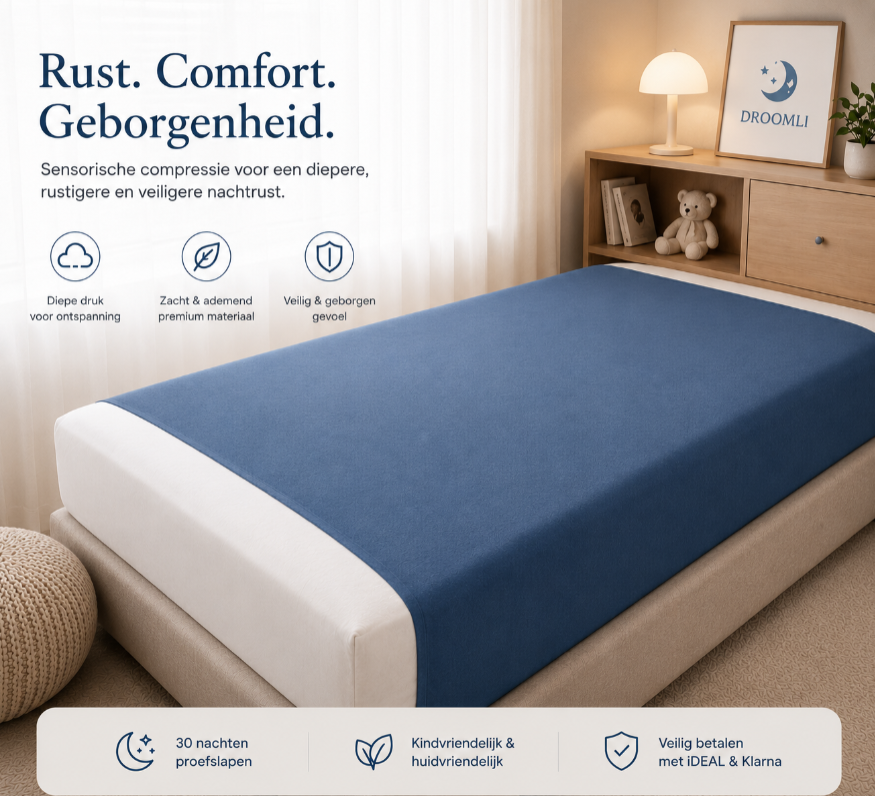 Droomli® Sensorisch Compressielaken (Blauw)