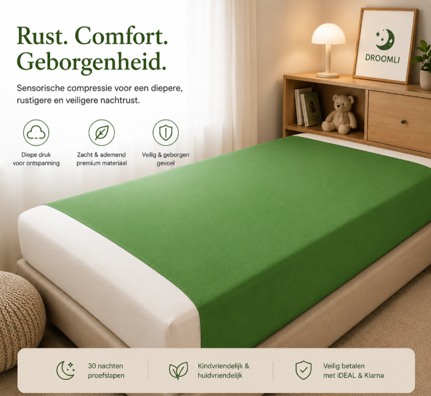 Droomli® Sensorisch Compressielaken (Groen)