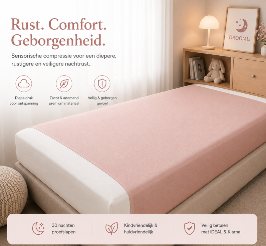 Droomli® Sensorisch Compressielaken (Roze)